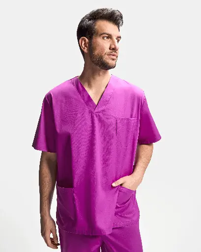 Basic-Kasack V-Ausschnitt Unisex